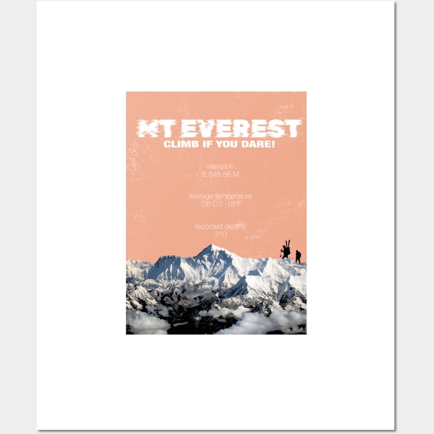 Mt Everest Climb if You Dare Wall Art by Pico Originals